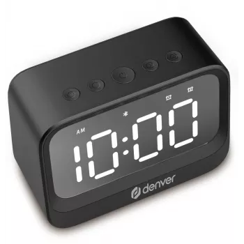 Ψηφιακό ξυπνητήρι Denver EC-53B μαύρο LCD Bluetooth μπαταρία
