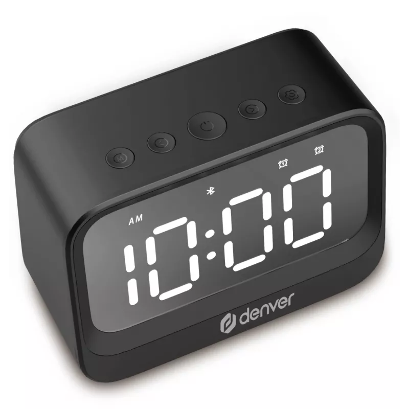 Ψηφιακό ξυπνητήρι Denver EC-53B μαύρο LCD Bluetooth μπαταρία