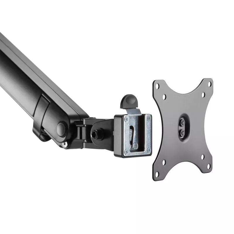 Βραχίονας οθόνης SILVERSTONE SST-ARM13 — μεμονωμένος ρυθμιζόμενου ύψους βραχίονας συμβατός με VESA, ασημί