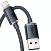 Baseus Crystal Shine καλώδιο USB σε Lightning, 2,4A, 2m (μαύρο)