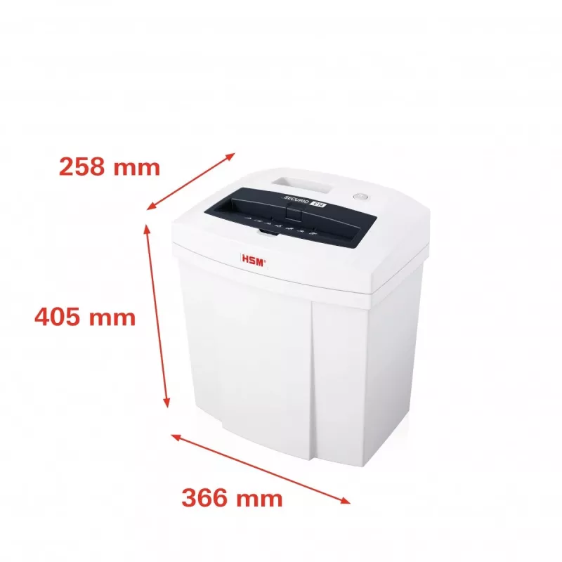 HSM SECURIO C14 καταστροφέας χαρτιού, λωρίδες 3,9 mm, P-2, 14 φύλλα, είσοδος 225 mm, κάδος 20 l