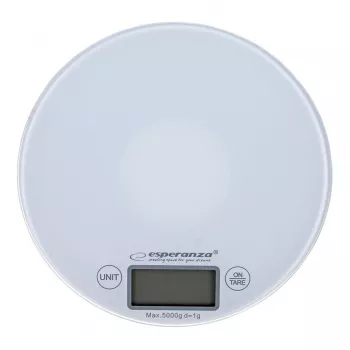 Ηλεκτρονική ζυγαριά κουζίνας ESPERANZA EKS003W, χωρητικότητα 5 kg, ακρίβεια 1 g, σκληρυμένο γυαλί, χειριστήριο αφής