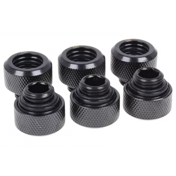 Alphacool 17377 Eiszapfen σύνδεσμος για σκληρό σωλήνα 13 mm G1/4, 6 τεμ., μαύρος