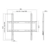 Επιτοίχια βάση τηλεόρασης LogiLink BP0036 139,7 cm (55) Μαύρο. Ανοξείδωτο ατσάλι St