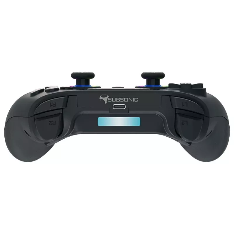 Gamepad Subsonic PS5 Wireless LED Controller μαύρο D-pad Home Επιλογές Κοινή χρήση