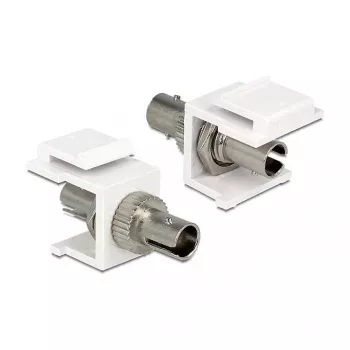Delock 86348 Keystone-Module ST Simplex Adapter, Λευκό