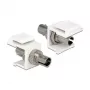 Delock 86348 Keystone-Module ST Simplex Adapter, Λευκό