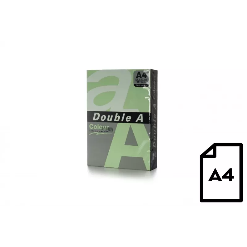 Χρωματιστό χαρτί Double A, 80 g, A4, 500 φύλλα, Emerald