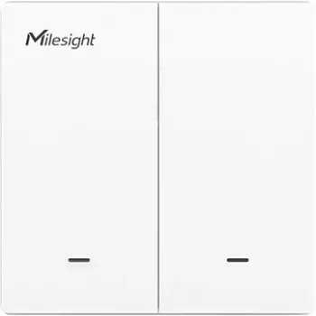 Διακόπτης τοίχου Milesight WS502-868M-3W-W11-EU LoRaWAN 3-σύρμα 2-πλήκτρα για έλεγχο φωτισμού