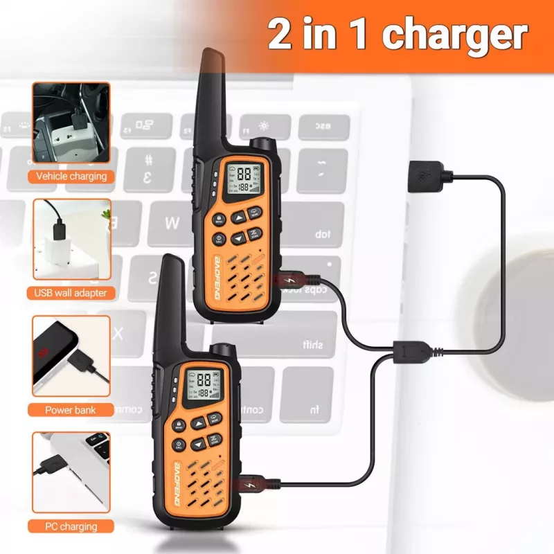 Walkie-talkie Baofeng BF-T25E Πορτοκαλί, 2 τεμ.
