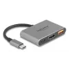 DeLOCK 61071 Προσαρμογέας καλωδίου βίντεο 0,1 m USB Type-C USB Type-C USB Type-A HDMI γκρι
