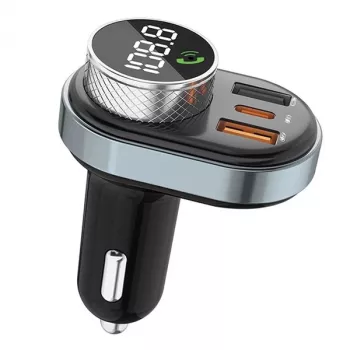 Ακουστικά hands-free Awei C-843 Bluetooth 5.0 με πομπό FM, θύρες USB και USB-C