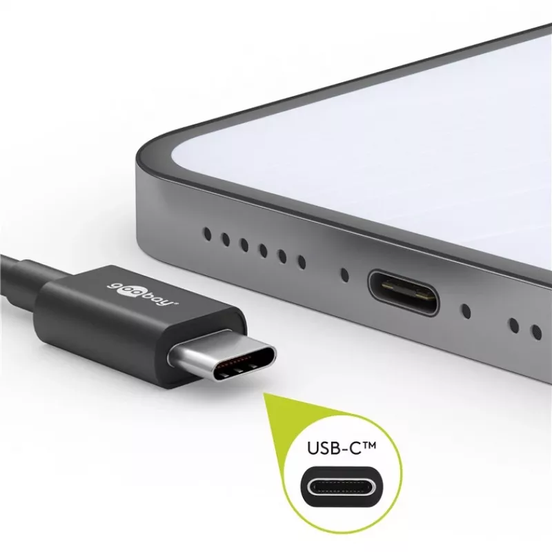 Goobay Καλώδιο φόρτισης και συγχρονισμού USB-C, 0,5 m | 66315