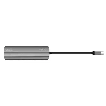 LogiLink USB 3.2 Gen2 Hub 4+1 θυρών 2x USB-A 2x USB-C PD 100W αλουμίνιο