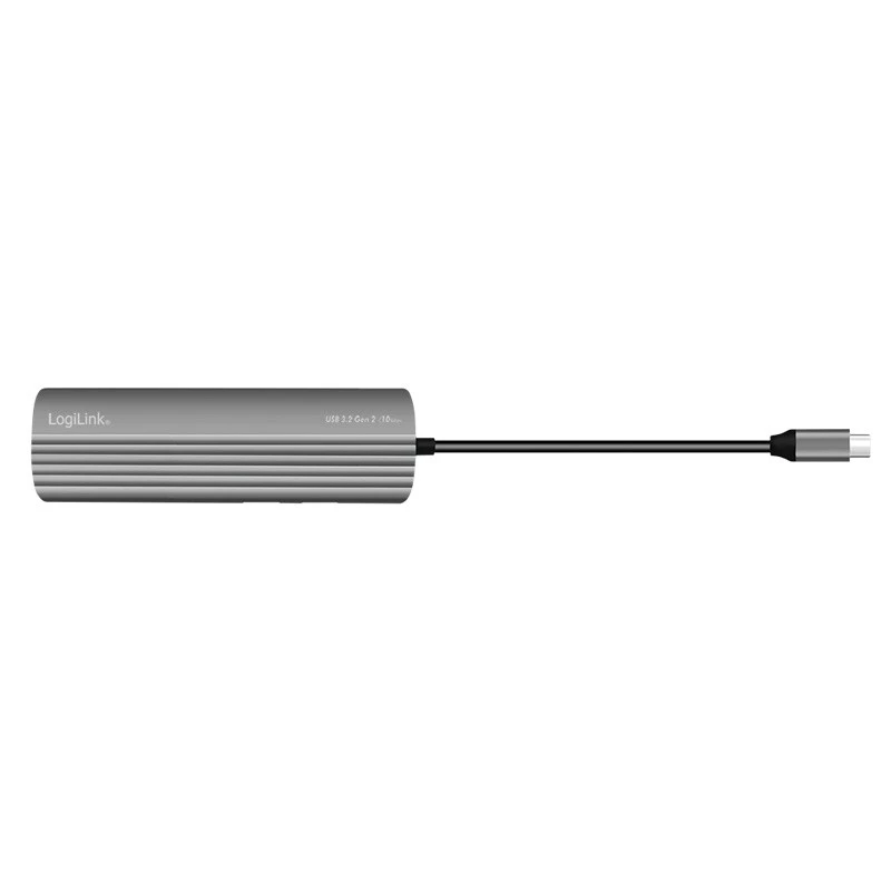 LogiLink USB 3.2 Gen2 Hub 4+1 θυρών 2x USB-A 2x USB-C PD 100W αλουμίνιο