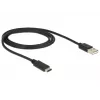 Καλώδιο USB DeLOCK 83600 USB 2.0 1m USB C USB A μαύρο