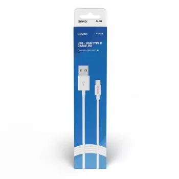 Καλώδιο USB Savio CL-125 USB 2.0 1 m USB A USB C λευκό