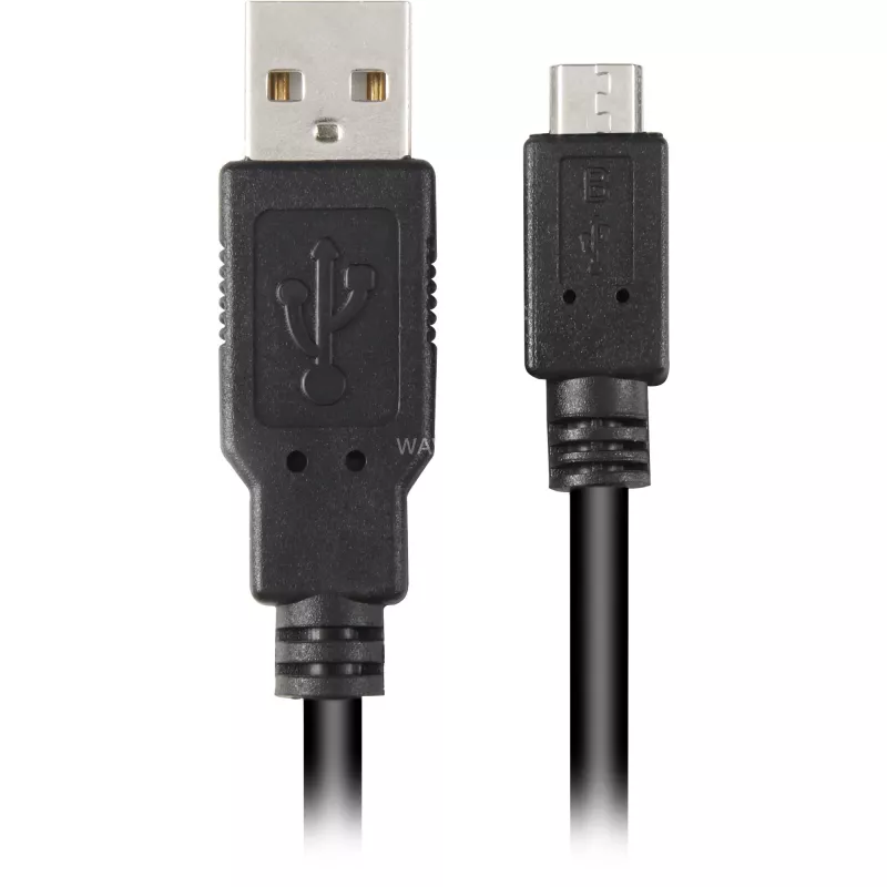 Καλώδιο USB 2.0, βύσμα USB-A > βύσμα Micro-USB (μαύρο, 2,0 μέτρα)