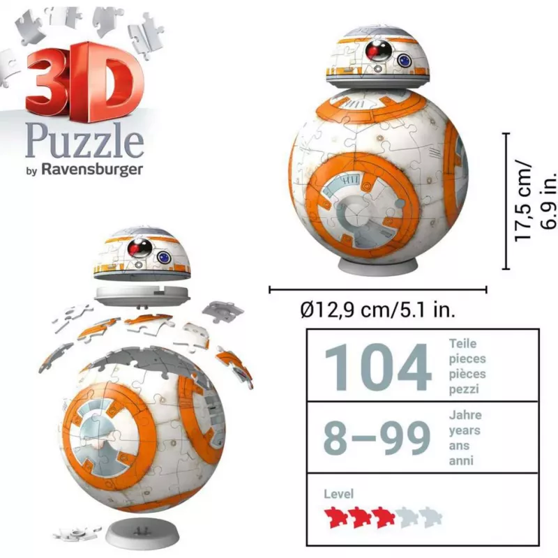 Ravensburger 11578 3D Puzzleball Star Wars BB-8, 99 κομμάτια