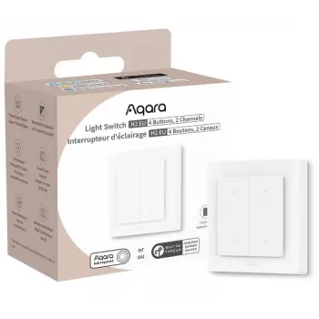 AQARA Διακόπτης φωτός H2 EU (4 κουμπιά, 2 κανάλια) (WS-K08D) – Επιτοίχιος διακόπτης Zigbee και Thread με 2 ρελέ
