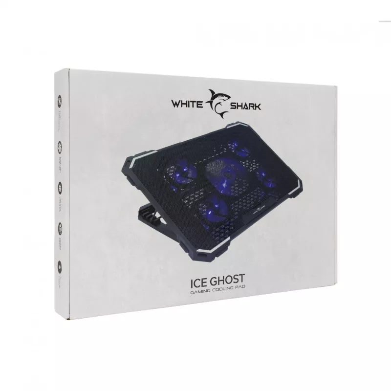 Βάση ψύξης laptop White Shark GCP-20 Ice Ghost — ελαφρύ, ανθεκτικό, μοντέλο ICE-GHOST