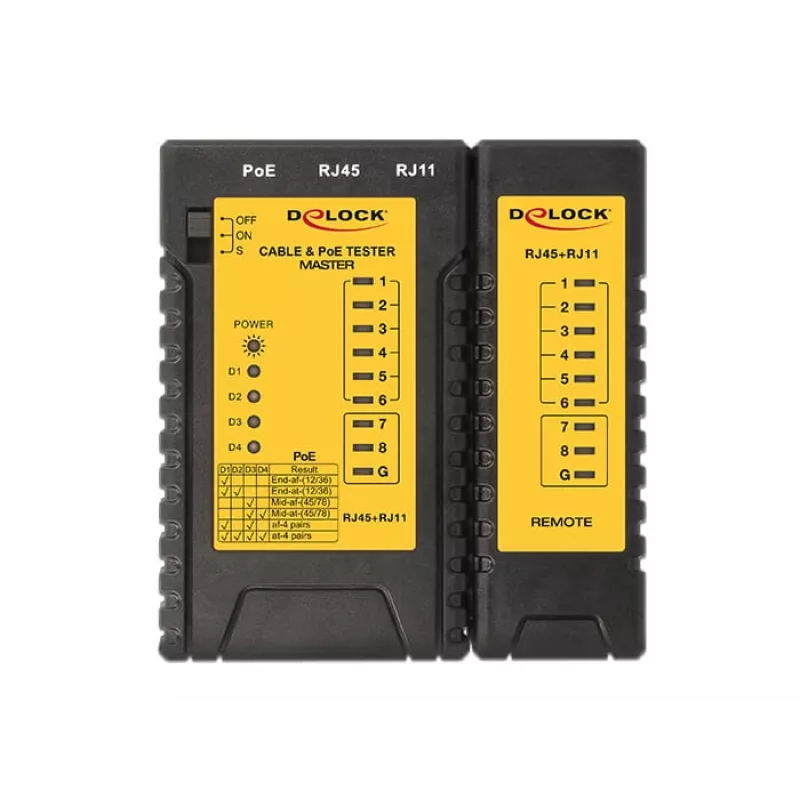 Ελεγκτής καλωδίων δικτύου DeLOCK 86107 μαύρο κίτρινο