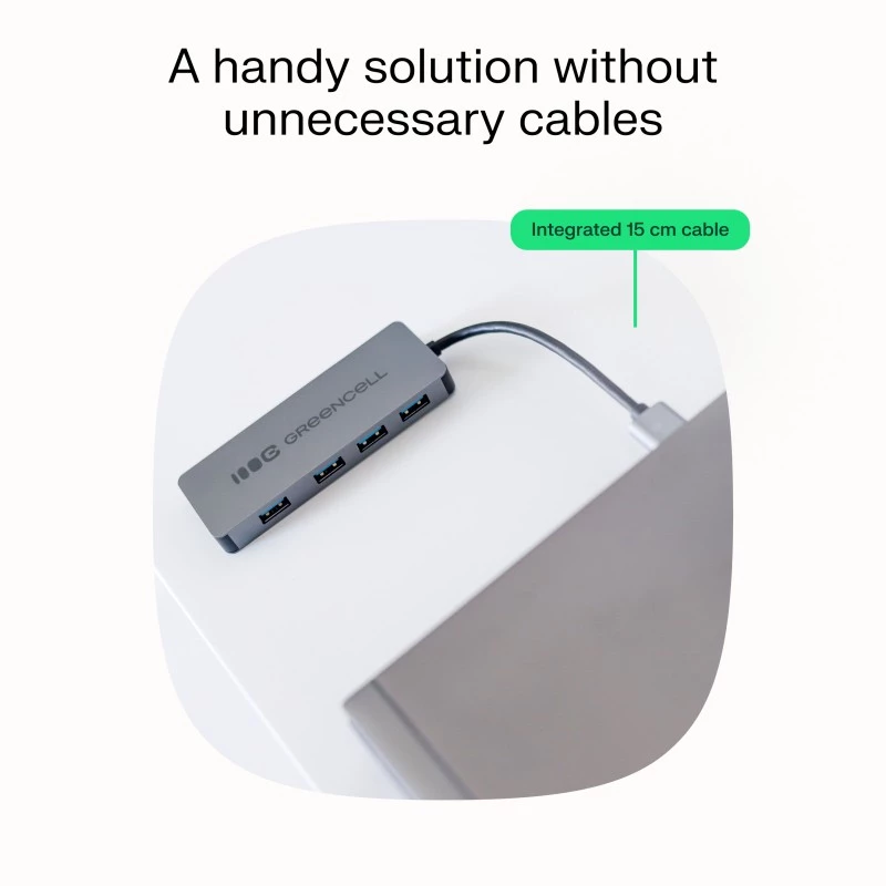 USB Hub Green Cell HUB-GC-A4A — Hub USB-A 3.0 4 θυρών