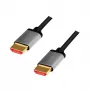 LogiLink - Ultra High Speed - Καλώδιο HDMI με Ethernet - HDMI αρσενικό σε HDMI αρσενικό - 1 m - Τριπλή μόνωση - Γκρι, Μαύρο - υποστηρίζει 8K 60