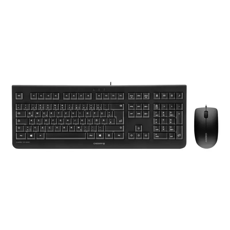 CHERRY DC 2000 Πληκτρολόγιο, περιλαμβάνει ποντίκι, Universal, USB, QWERTY, Τσεχικά, Μαύρο