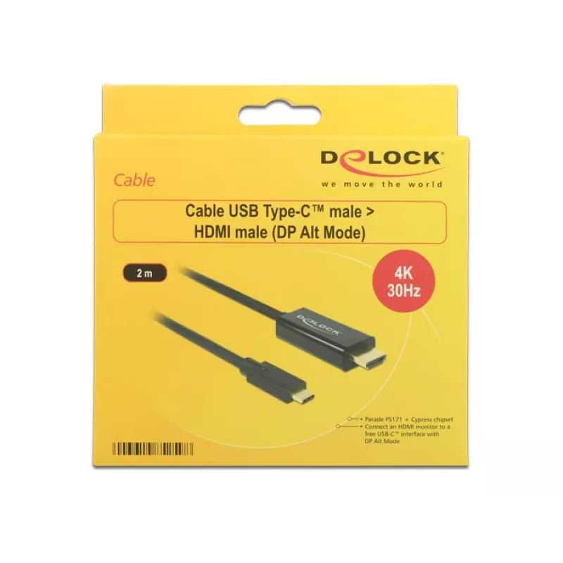 Προσαρμογέας καλωδίου βίντεο DeLOCK 85259 USB Type-C σε HDMI 2m μαύρο