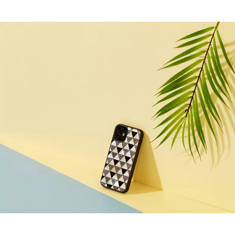 Θήκη προστασίας iKins για Apple iPhone 12 mini, δομή πυραμίδας, μαύρο