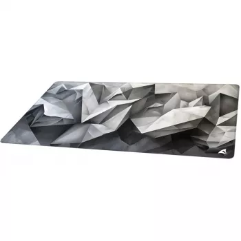 Gaming mouse pad Sharkoon SKILLER SGP40 D17, αφηρημένο σχέδιο κρυστάλλου, γκρι/λευκό, 1000 x 500 mm