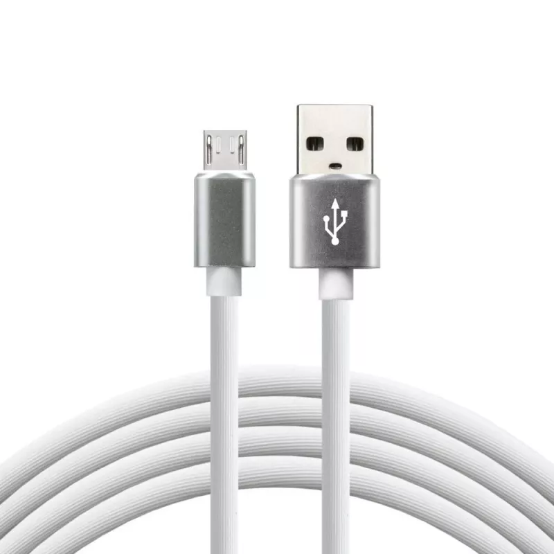 everActive Καλώδιο USB 1m - Λευκό, Σιλικόνη, Γρήγορη φόρτιση, 2,4A - CBS-1MW