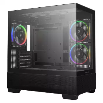 Κουτί PC Midi Tower DeepCool CG380 3F – μαύρο, 235×437×451 mm, υποστηρίζει 2x120 mm πλευρικούς + 1x120 mm πίσω ανεμιστήρες, τροφοδοτικό κάτω, HDD 2,5 ιντσών/3,5 ιντσών