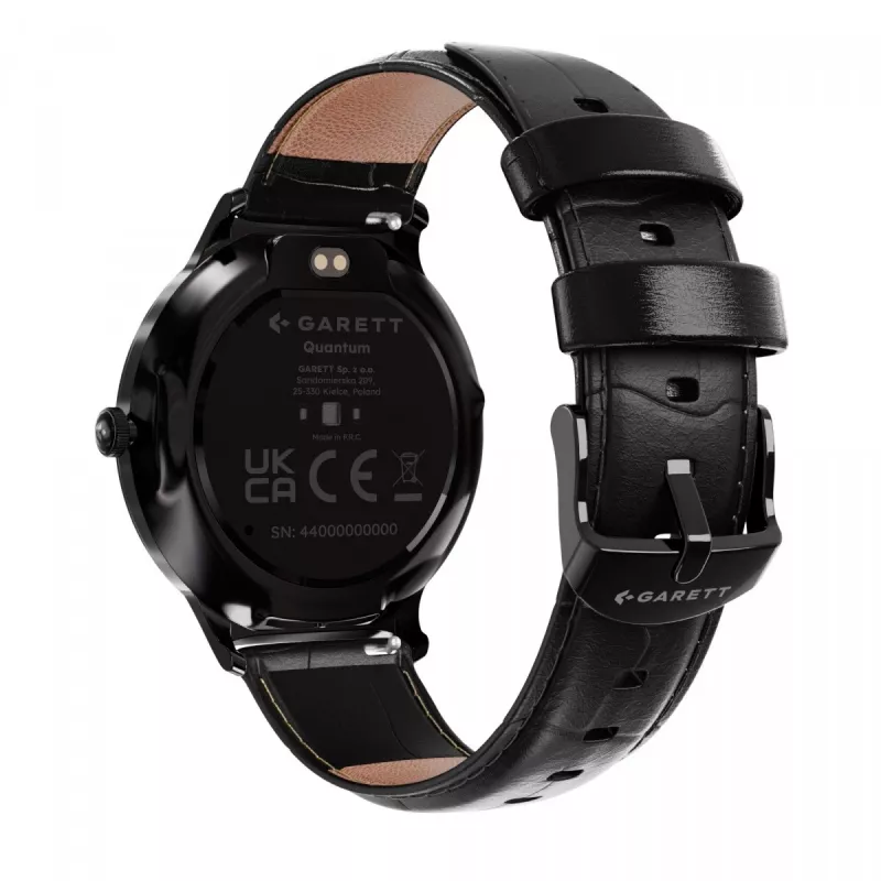 Smartwatch Garett Quantum – μαύρο ανοξείδωτο ατσάλι