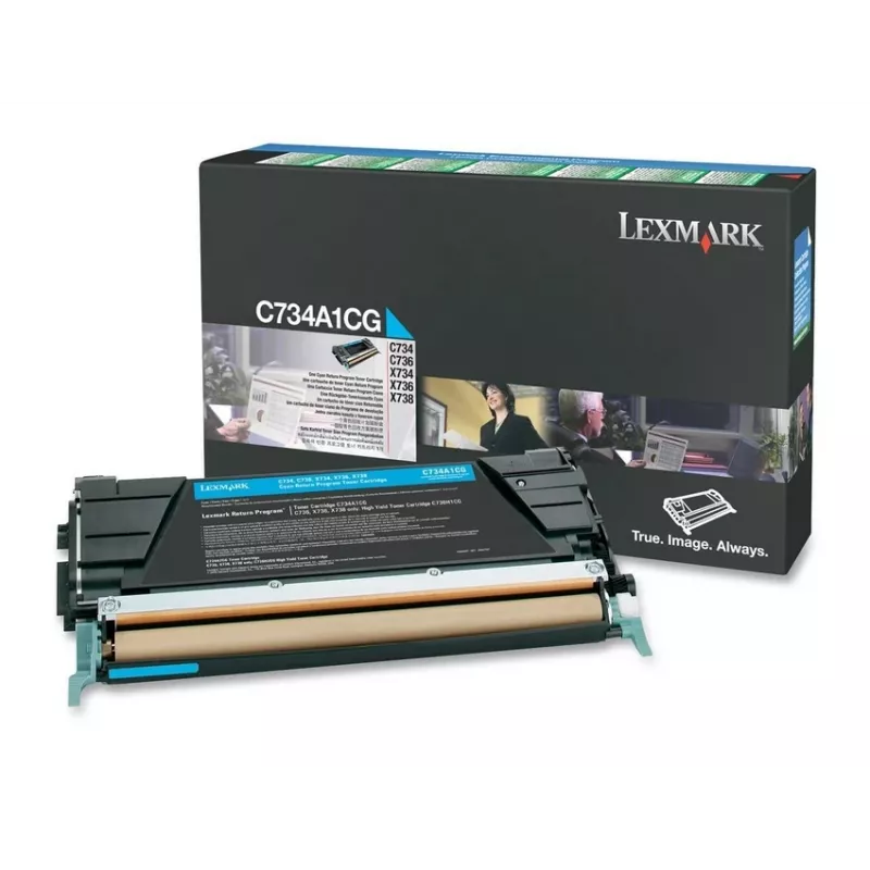 Lexmark C734A1CG αναλώσιμο εκτυπωτή κυανό