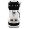 SMEG 50's Style ECF02BLEU μηχανή espresso, 15 bar, μαύρη