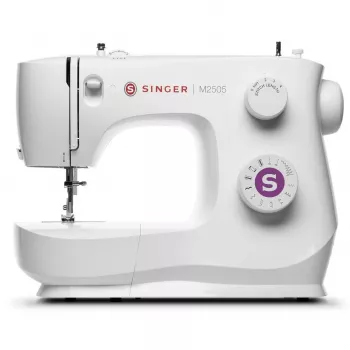 Μηχανική ραπτομηχανή SINGER M2505 – 10 βελονιές, αυτόματο κουμπότρυπα, ελεύθερος βραχίονας, λευκή