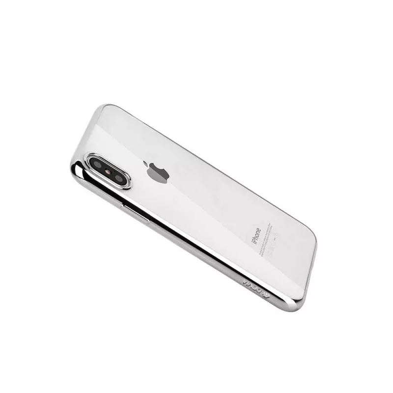 Μαλακή θήκη Devia για iPhone XS Max – TPU, ασημί, λεπτή θήκη προστασίας