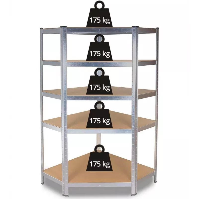Μεταλλικό Γωνιακό Ράφι G9040 40 cm