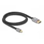 DeLOCK Καλώδιο Mini DisplayPort σε DisplayPort 8K 60 Hz 1 m γκρι Μέταλλο χωρίς κλείδωμα