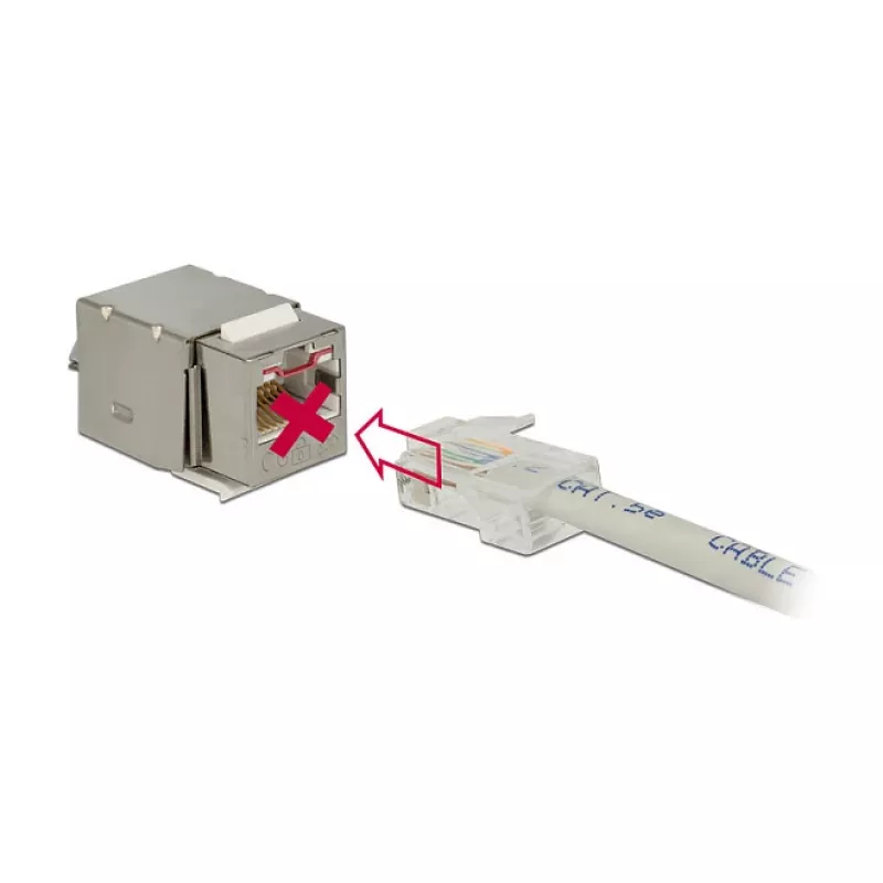Delock 86404 Keystone-Module RJ45 Secure Cat.6 σε LSA, Λευκό