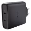 Φορτιστής TRUST Maxo 100W 2 θυρών USB-C GaN — 100 W, 2× USB-C, έως 20 V, καλώδιο 2 m, μαύρος