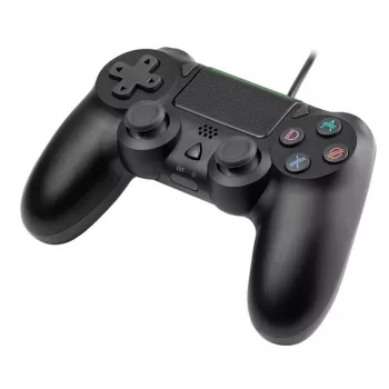 Ενσύρματο χειριστήριο παιχνιδιών TRACER SHOGUN PRO μαύρο — 16 κουμπιά, αναλογικό/ψηφιακό, καλώδιο 1,5 m, δόνηση, PC/PS4/PS3