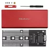 Θήκη SSD QOLTEC 51831 USB 3.0 για δίσκους M.2 SATA έως 2 TB, κόκκινη, υποστηρίζει μήκος 30 mm, έως 4 δίσκους