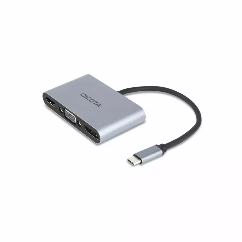 DICOTA D32064 Σταθμός σύνδεσης φορητών συσκευών Tablet/Smartphone/Laptop Ασημί