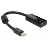 Delock - Προσαρμογέας βίντεο - Mini DisplayPort αρσενικό σε HDMI θηλυκό - 18 cm (65099)