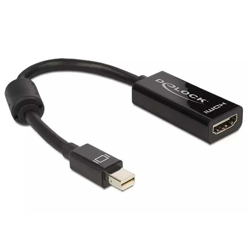 Delock - Προσαρμογέας βίντεο - Mini DisplayPort αρσενικό σε HDMI θηλυκό - 18 cm (65099)