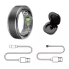 Έξυπνο δαχτυλίδι Manta SR01BK-57 Black, καρδιακός ρυθμός και οξυγόνο αίματος, IP68