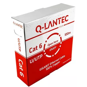 Καλώδιο δικτύου Q-LANTEC KIU6PVC100Q U/UTP, 100 m, γκρι